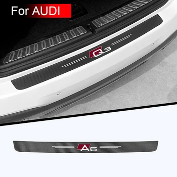 1 buc Masina de protecție portbagaj din fibra de carbon autocolant modificarea decor Pentru Audi A3 A4 A5 A6 A7 A8 Q3 Q5 Q7 Q8