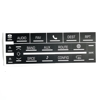 1 X Stereo Auto Buton Radio Reparații Decalcomanii Autocolant Pentru Escalade ESV 07-14 Exterior Accesorii Push Buton Negru de Înaltă Calitate de Vinil