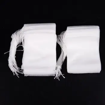 100 Buc Unică Folosință Pungă De Ceai Gol Șir De Căldură Sigiliul De Hârtie De Filtru
