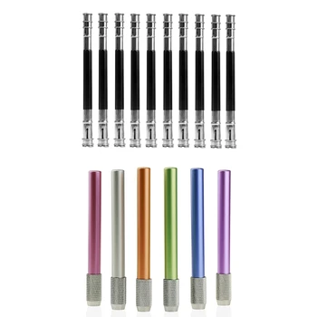 10BUC Creion Extender Suport Reglabil Creion Lengthener Instrument Cu 6PCS Metal de Culoare Tijă cu un Singur Scop, Creion Extender