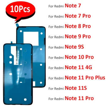 10buc，Original Impermeabil Adeziv Autocolant Spate Carcasa Capac Baterie Adeziv Pentru Xiaomi Redmi Note 7 8 9 9 10 11 11 Pro 4G 5G