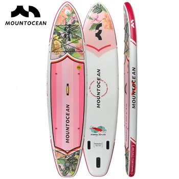 11feet4 SUP consiliului roz ridice bord paddling surfing, pescuit, turism travel caiac yoga bobina lesa delfin fin rucsac
