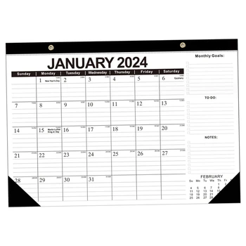 17 X 12 Inch De La Jan. 2024 - Iunie 2025 Planificator Lunar 2024 18 Luni Calendarul De Perete