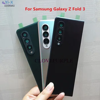 1buc Pentru Samsung Galaxy Z Fold 3 F926 5G de Sticlă din Spate Capacul Bateriei Cu Lentilă aparat de Fotografiat Repararea Locuințelor de Piese