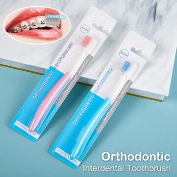 1buc în Formă de U Ortodontic Interdentare Periuta de dinti cu Peri Moi Bretele Suport de Curățare Igienă Orală Dinte Perie Instrument în aer liber