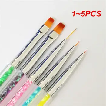 1~5PCS Dual-a încheiat Unghii Dotting Pictura Pen Margele de Cristal se Ocupe de Pietre Știfturi Selector de Creion de Ceară Manichiura Unghii Instrumente