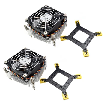 2X CPU Cooler Ventilator de Răcire 1366 2011 1155 4-Pin Wire regulator de Temperatură Și de Control al Vitezei Radiator Pentru X58 X79