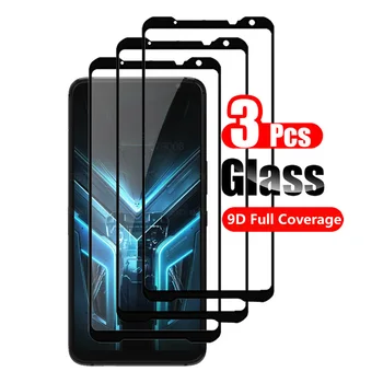 3-PACK Full Sticlă Călită pentru Asus ROG Phone 7 5 Ultimate 6 Pro Protector de Ecran Complet Capacul de la muchie la Muchie Sticlă Neagră Scut