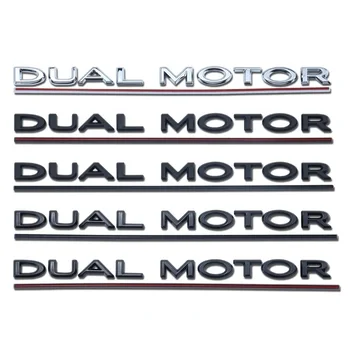 3d ABS Negru Logo-ul DUAL Motor Litere Plăcuța Portbagaj Insigna Decal Pentru Tesla Model 3 Y DUAL Motor Emblema Autocolant Accesorii