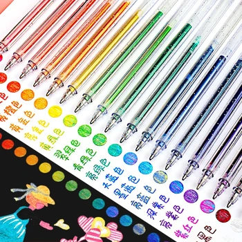 8 culori Pix Gel Glitter Gel Set Pix Nou Sclipici Rechizite kawaii creioane Colorate Set Distractiv Elevii Marcarea Stilou de Evidențiere
