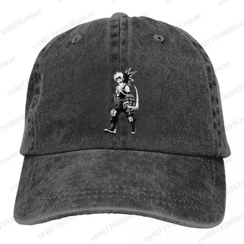 Bakugou Katsuki Fashion Unisex Din Bumbac Șapcă De Baseball Classic Adult Reglabil Bărbați Femei Denim Pălărie