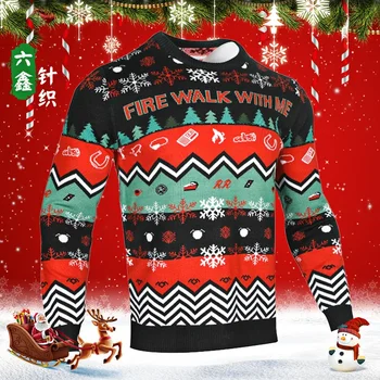 bărbați îmbrăcăminte tricotaje, pulover de Crăciun bărbați pulover cu mâneci lungi gât rotund pulover de Crăciun