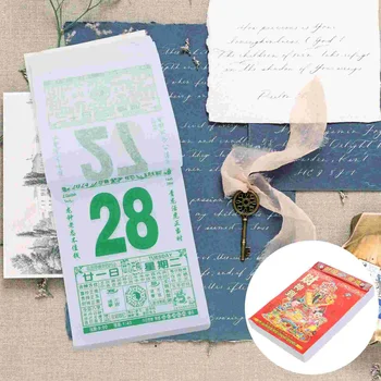 Chineză Calendar De Zi Cu Zi 2024 Regal Vechi De Cârlige De Perete Decorativ Agățat Lunar Calendare De Advent