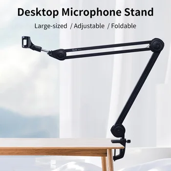 Consolă Microfon Stativ Microfon Desktop Mâner Lung Stand Reglabil Pliere rezistent la Șocuri Dinamice Microfon cu Condensator