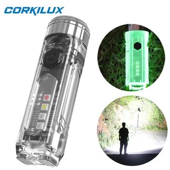 CORKILUX Fluorescente Breloc Lumina C USB Reîncărcabilă EDC Mini UV Lanterna Led Magnetică de Urgență Lumina de Lucru de Culoare Partea de Lanterna