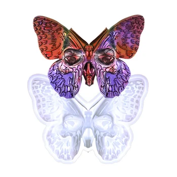 Craniu 3D Fluture Rășină Epoxidică Silicon Turnare Mucegai pentru DIY Gips Paste Meșteșug Decor Acasă Artizanat Bijuterii Accessoies Instrument