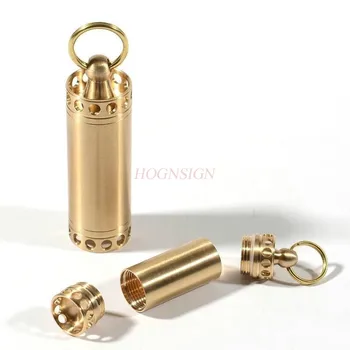 Creative brass lantern in forma impermeabil compartiment, portabil cilindru, borcan sigilat, mici medicina cutie pentru stocare portabile