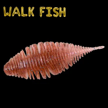De MERS pe jos de PEȘTE Ondulat Țeavă Worm Moale Momeală Artificială de Pește Momeală Gill Silicon Pește Momeală Souple Pescuit Biban Moale Momeală, Momeală de Pește
