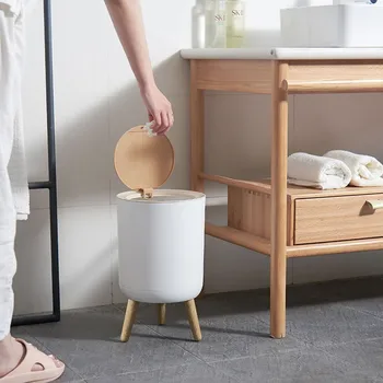 De uz casnic de Creatie cu Presa de Living Toaletă, Baie, Bucatarie Stil Nordic Mare-picior de Lemn Imitație de Cereale Gunoi