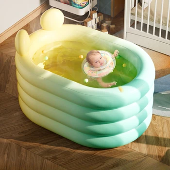De uz casnic Gonflabile Cadă de baie pentru Copii Piscină Interioară, Cadă Îngroșat cu Bumbac Baie Găleată de Versatil, Practic Piscină
