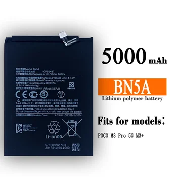 De înaltă Calitate BN5A 5000mAh Potrivit Pentru Xiaomi POCO Mi3 Pro Km 3 Pro 5G Baterie Baterie de Litiu