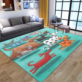 Desene animate Drăguț pentru animale de Companie Câine 3D Covoare pentru Living, Dormitor, Noptiere, Canapea Covoarele Acasa Camera Copil Zonă de Joacă pentru Covor Copii Joc Podea Mat