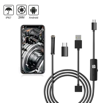 Endoscop USB Type-c, Camera HD rezistent la apa Interior Masina Inspecție Interior Flexibil Camera 5.5 mm pentru Smartphone-uri Android