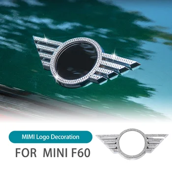 Exterior Masina Fata-Spate, Portbagaj Logo-Ul Insigna De Acoperire Pentru Mini Cooper F54 F55 F56 F60 Autocolant Emblema Cadru Decal Diamant Artificial