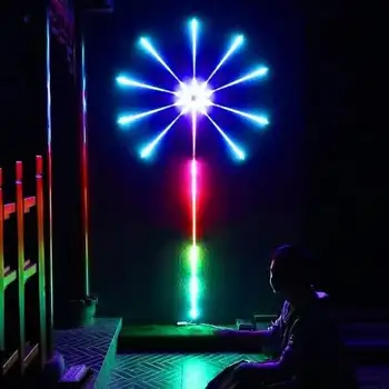 Focuri de artificii Benzi cu LED-uri de Lumină RGB Control Sunet Simfonie de Artificii Lumina de Nunta Muzica de Craciun Control Kit Complet de Vis Meteor Lampa