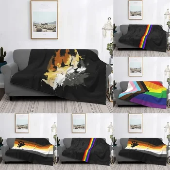 Gay Pride Laba Pătură de Imprimare 3D Flanel Moale Fleece Cald LGBT GLBT Arunca Pături pentru Birou, Pat, Canapea, Cuverturi de pat