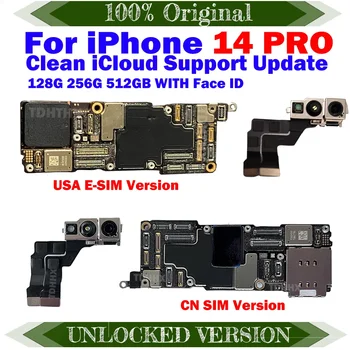 Gol iCloud Placa de baza E-SIM NE / SIM NC Versiunea Pentru iPhone 14 Pro Placa de baza pe Deplin Testat de Lucru Logica Bodard LL/O CH/O Farfurie