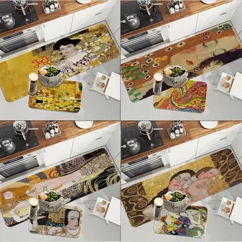 Gustav Klimt Sarutul Podea Mat, Mat Baie Camera Pentru Copii Decor Dormitor Balcon Anti-Alunecare Preș Living Covor De Bun Venit