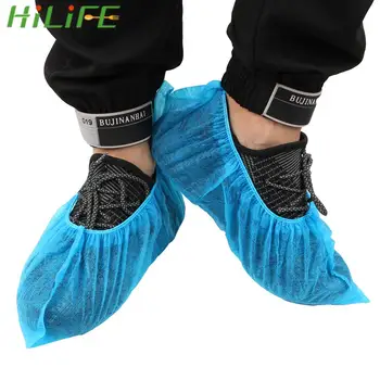 HILIFE Respirabil Praf 100BUC Non-Țesături Galoși Anti-Alunecare Pantofi Acoperă Banda Elastica de Unică folosință bahile