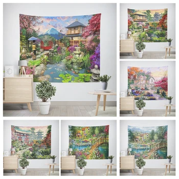 Home decoratiuni de pictură în Ulei în stil decorul camerei tapiserie de perete estetice dormitor estetică arta de perete mare tesatura tapiserie de perete