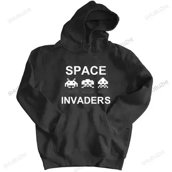 homme bumbac hoodies moda toamna tricoul Space Invaders 1 retro clasic optzeci joc arcade hanorac barbati imprimare cald hoody