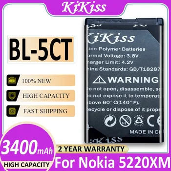 KiKiss Acumulator BL-5CT 3400mAh Pentru Nokia 5220 5220XM 6730 C3 C5 C6 C5-00 C5-02 C6-01 C3-01 6303C 5220 6730c 6330 6303i