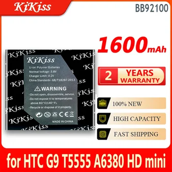 KiKiss Baterie BB92100 1600mAh pentru HTC G9 T5555 A6380 HD mini Bateria de Mare Capacitate
