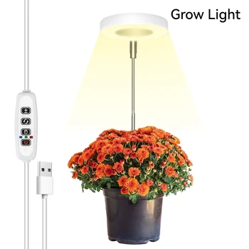 LED Inel de Lumini de crestere pentru Plante de Interior Spectru Complet Planta de Lumina Reglabil pe Înălțime Estompat Lumini de Creștere pentru Plante de Interior