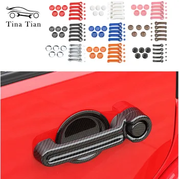 Mai multe culori ABS Masina Mânerului Exterior al Portierei Capacul Ornamental Decoratiuni Autocolante Pentru 4 Usi JK Wrangler 2008-2017 Styling Auto