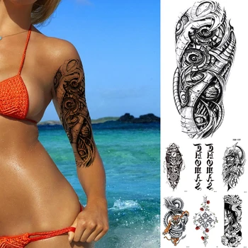 Mecanice Bionic GearTemporary Autocolant Tatuaj Flash rezistent la apa Tatuaje 3D Robot de energie Electrică Body Art Brațul False, Tatuaj Femei Bărbați