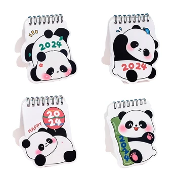 Mini Panda Calendar Calendar De Birou 2024 Desktop Calendar Elevii Calendar Decor Dropship
