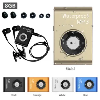 Mini Waterproof IPX8 Înot MP3 Player Stereo Muzica MP3 Walkman FM Radio Sport Funcționare HiFi Stereo Muzică în Căști