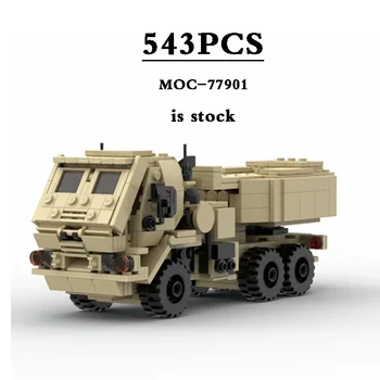 MOC-77901 Armata Serie - M142 Militare de Rachete Auto Camion de Jucărie Building Block Model 543PCS Camion de Model Cadou de Ziua de nastere Cadou de Crăciun