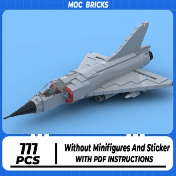 Moc Cărămizi de Construcție Militară Dassault Mirage III Model de Aeronave Tehnologia de Blocuri DIY Set de Asamblare Cadouri de Vacanță