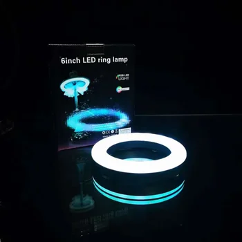 Moda Saudită Narghilea 6 Inch LED Lampă în formă de Inel Shisha Lumina Colorate, Panou Pentru Nefumători Narguile Accesorii Pentru Bar, KTV Partide