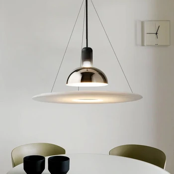 Modern de Designer Elegant Pandantiv Lampă de Fier Acrilice Rotunde pentru Bucatarie Masa de Iluminat Sala de Mese Suspensie Lusters corp de Iluminat