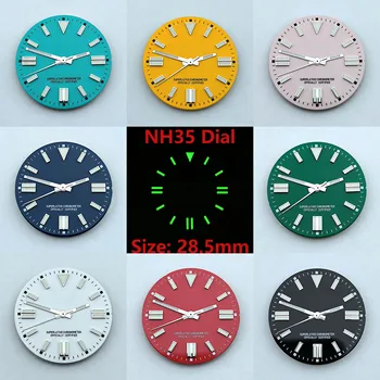 NH35 dial NH36 dial cadran de Ceas S cadran Verde Luminos dial Potrivit pentru NH35 NH36 mișcare accesorii ceas de Ceas, instrumentul de reparare