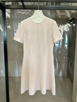 Noi de îmbrăcăminte pentru femei pentru primavara si vara 2023 rotund Roz-Guler Talie Rochie a - line Mini 0510