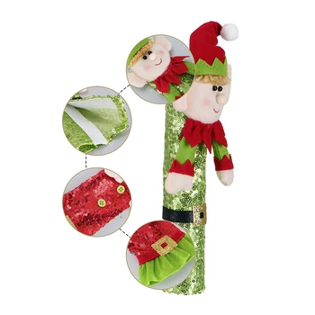 Nou 1 BUC Crăciun Frigider Mâner Capac Pânză Elf Mos craciun Microunde, Bucătărie, Frigider Usa Protector Decorații de Crăciun Acasă