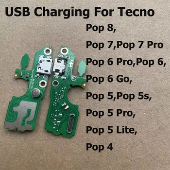 Nou Pentru Tecno Pop 8 7 6 5 4 5s Pro Go Lite USB Port de Încărcare Conector Dock Bord Flex Cablu Piese de schimb